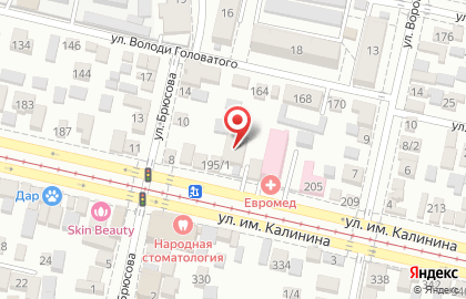 Центр медицинских осмотров Евромед на улице имени Калинина, 197, литер 3 на карте