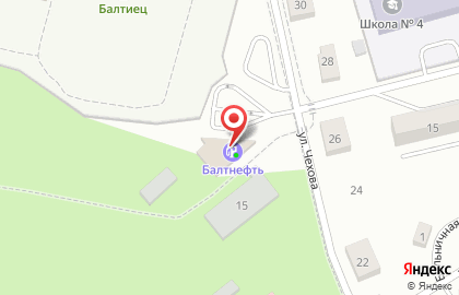 АЗС Балтнефть на улице Чехова на карте