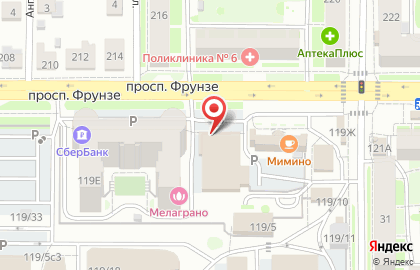 Универсам Абрикос на проспекте Фрунзе, 119к на карте
