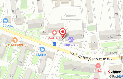 Магазин Ананас на улице Героев Десантников на карте