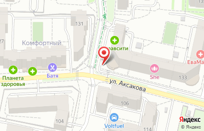 Терминал СберБанк на улице Аксакова на карте