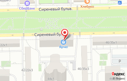 Супермаркет Ярче! в Москве на карте