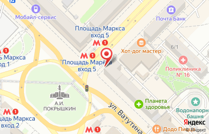 Магазин аксессуаров для телефонов Алло, Мама в Новосибирске на карте
