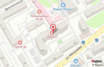 Семейная стоматология Эверест на Депутатской улице на карте