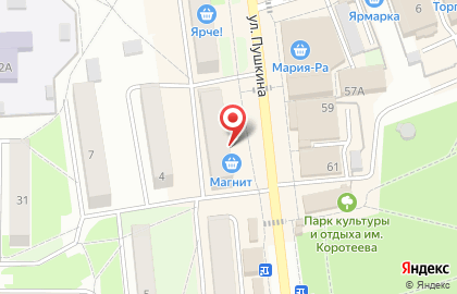 Магия золота на улице Пушкина на карте