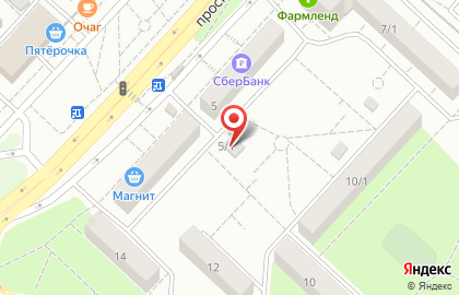 Продуктовый магазин Рост на проспекте Дзержинского на карте
