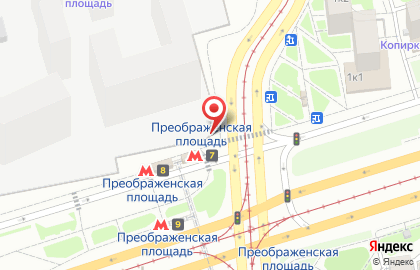 Киоск печатной продукции Азбука на Преображенской площади на карте