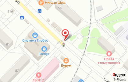Первая полоса на Советской улице на карте