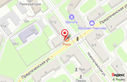 Кафе Plaza на Новолучанской улице на карте