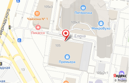 Магазин цветов Мосцветторг на проспекте Вернадского на карте