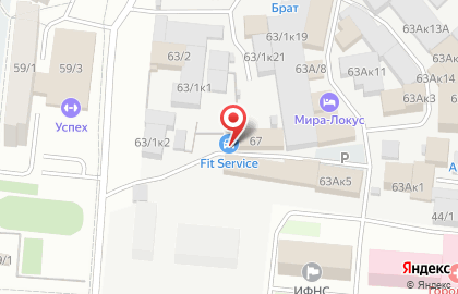 Автосервис FIT SERVICE на улице Мира, 67 в Новосибирске на карте