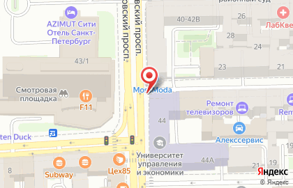 Банкомат Почта Банк на Лермонтовском проспекте на карте