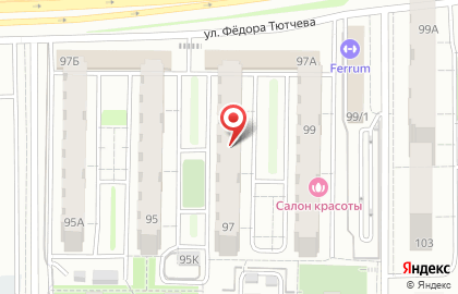 Автошкола Воронежская организация автомобилистов на улице Федора Тютчева на карте