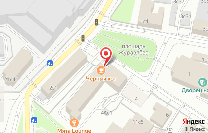 Кафе-столовая Черный Кот на площади Журавлёва на карте