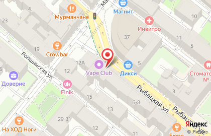 Зоомагазин Филя в Петроградском районе на карте