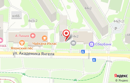 Район Южное Чертаново Общественный пункт охраны порядка Южного административного округа на улице Академика Янгеля на карте