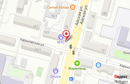 Салон связи МТС на Харьковской улице на карте