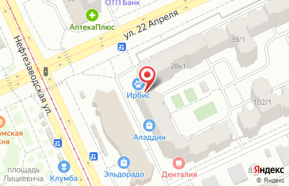 Ветеринарный центр Ирбис на Нефтезаводской улице на карте