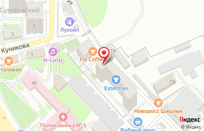 Магазин алкогольных напитков Империя на Суворовской улице на карте