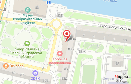 Супермаркет ГастрономЪ №1 в Калининграде на карте