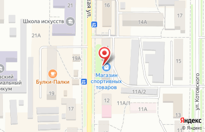 Магазин спортивных товаров на Октябрьской улице на карте