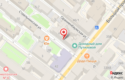 Стоматологическая клиника Дентал лайт на проспекте Большой П.С на карте