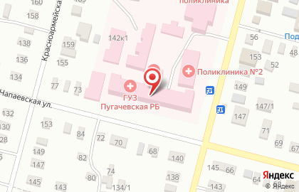 Пугачевская районная больница на Советской улице на карте