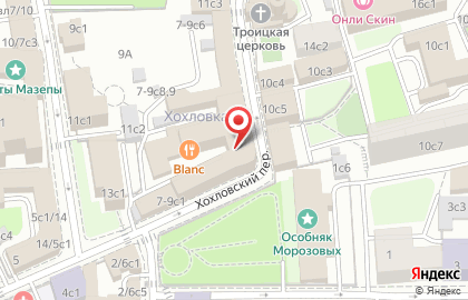 Компания по аренде лофтов и переговорных комнат Impact Hub Moscow в Хохловском переулке на карте