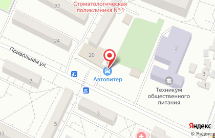 Интернет-магазин автозапчастей Autopiter на Привольной улице на карте
