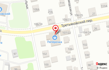 Супермаркет Пятёрочка в Третьяковском переулке на карте