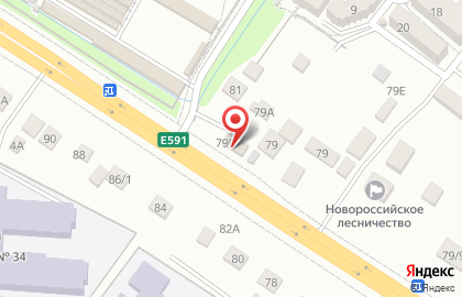 Шиномонтажный комплекс на Анапском шоссе на карте