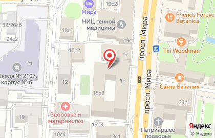 Военный комиссариат г. Москвы в Мещанском районе на карте