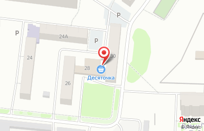 Супермаркет Десяточка в Юбилейном микрорайоне на карте