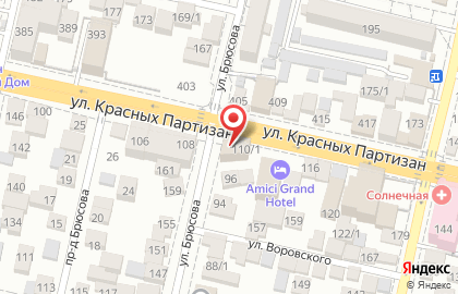 Ресторанно-гостиничный комплекс АКВИЛА на улице Красных Партизан на карте