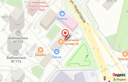 Магазин фастфудной продукции в Обручевском районе на карте