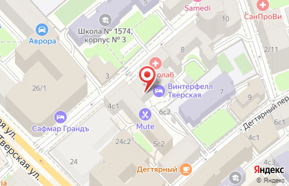 Школа танцев Академия танца на метро Маяковская на карте