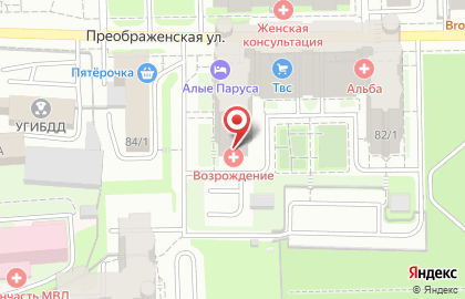 Клиника Возрождение в Кирове на карте