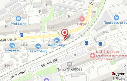 Автомагазин Авто-Best в Первореченском районе на карте