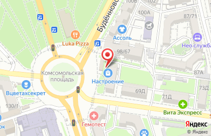 Настроение на Будённовском проспекте на карте
