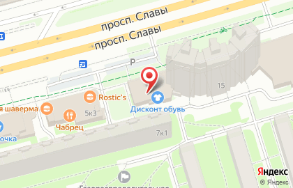 Продуктовый магазин в Санкт-Петербурге на карте