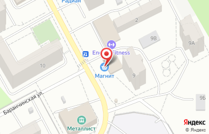 Супермаркет Магнит в Мотовилихинском районе на карте