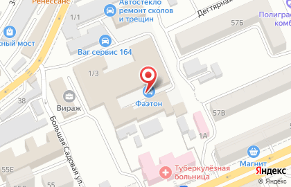 Автоцентр Фаэтон в Октябрьском районе на карте