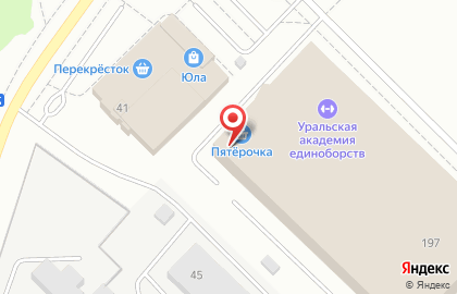 Супермаркет Пятёрочка в Верх-Исетском районе на карте
