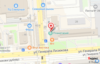 Планетарий, г. Воронеж, ул. Генерала Лизюкова, д.2 на карте