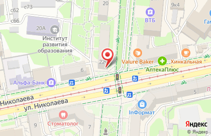 Супермаркет косметики Яблоко на улице Октябрьской Революции на карте