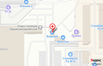 Автомойка Водолей в Орджоникидзевском районе на карте