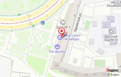 Банкомат Банк Санкт-Петербург на Зарайской улице на карте