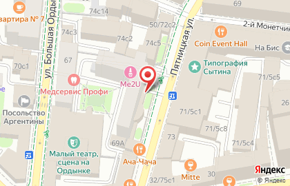 Московский Индустриальный Банк, ОАО на Добрынинской на карте