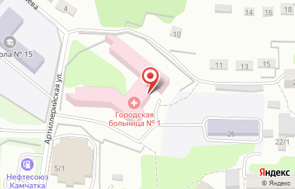 Больница Петропавловск-Камчатская городская больница №1 на карте