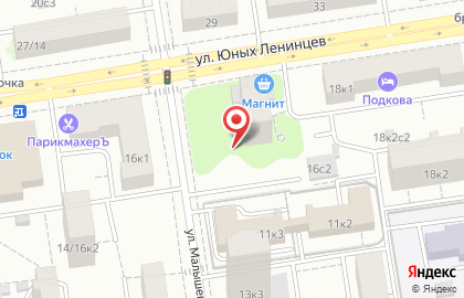 Цветочный магазин на ул. Юных Ленинцев, 16 на карте